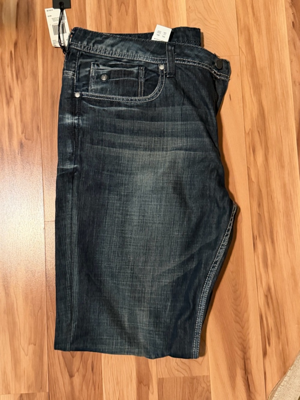Buffalo David Bitton Men's Washed Dark Blue Jeans